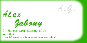 alex gabony business card